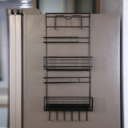 韩式磁性冰箱架磁吸厨房，铁艺收纳架，冰箱侧壁挂架置物架