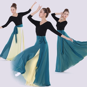 朝鲜舞练习裙上衣服装双面穿半身裙双色大摆舞蹈裙演出服表演成人