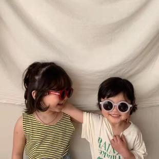 ss可爱小孩太阳镜亲子磨砂眼镜1-8岁宝宝装饰墨镜潮儿童太阳