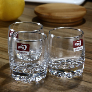 青苹果玻璃小酒杯家用酒白酒杯创意家用套装杯子玻璃杯80ml一两半