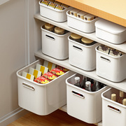 收纳箱家用带盖收纳盒，厨房杂物桌面，储物盒子零食玩具塑料筐整理盒