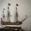 150木质帆船模型，材料法国皇家卡洛琳号，船模皇家卡罗里号拼装套件