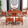 红木茶桌椅组合新中式，简约刺猬紫檀，大茶几办公室禅意实木功夫茶台
