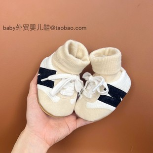 春秋冬0-1岁男女宝宝软底，鞋袜3-6-9个月，婴儿不掉护脚套学步鞋
