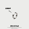 pdstyle简约个性ins光面钛钢，情侣戒指潮小众设计时尚男女士指环