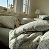 北欧简约纯棉提花，绿色豹纹四件套，1.5m1.8被套床单床上用品三件套