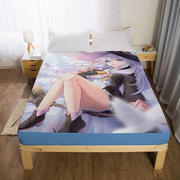 卡通动漫魔女之旅伊蕾娜印图床笠单件1.5单人床垫防滑保护套床罩