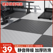 健身房地垫隔音运动地板室内静音拼接大面积地胶橡胶地毯厚减震垫