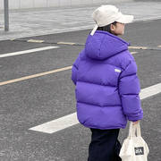 韩国儿童羽绒服冬装男童，女童宝宝短款加厚面包服韩版洋气童装