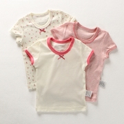 夏季薄款女宝宝婴儿童小中大童，纯棉全棉t恤衫半短袖圆领体恤樱桃