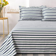 纯棉帆布老粗布沙发布料床单，面料宽幅加厚条纹，全棉布料床单三件套