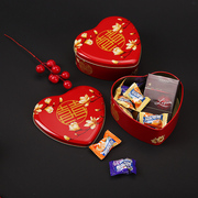 高级成品糖盒结婚专用喜糖盒子空盒免折叠糖果盒心形礼盒喜糖铁盒