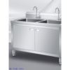 厨房洗手池带平台水槽柜储物柜，洗菜池户外304不锈钢水池一体柜家
