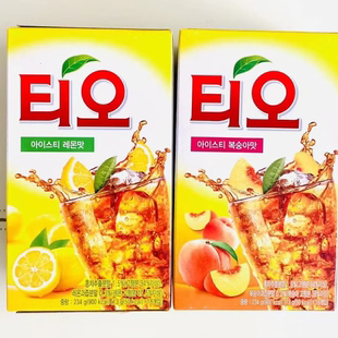 韩国TIO冰红茶冲饮水蜜桃柠檬味冰红茶粉티오果味冲饮13g×18条