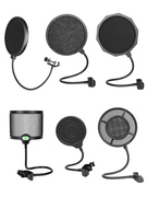 主播话筒防喷网录音专用播音室，电容麦克风k歌u型，金属防喷罩咪罩