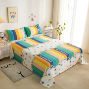 全棉床单单品高支高密印花床单纯棉单双人床卡通儿童单件1.5米1.8