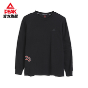 匹克男装peak篮球文化系列，针织卫衣套头，圆领长袖t恤f613455
