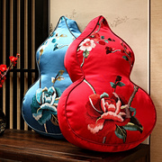 中式异形葫芦抱枕沙发靠垫靠包床头枕头高档客厅靠枕腰枕含芯定制