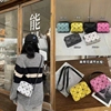 日本几何菱格女包丘比特小包单肩斜跨休闲时尚格子迷你小方包
