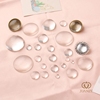 椭圆形时光宝石diy圆形实心透明半球贴片，材料滴胶饰品玻璃片