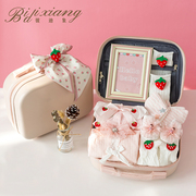 新生婴儿儿衣服套装礼盒夏季草莓公主周岁女宝宝满月礼物送礼高档