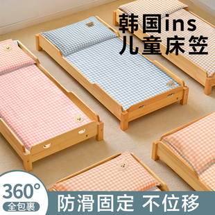 婴儿床床笠幼儿园，床罩纯棉儿童床单新生儿，床上用品拼接床中床垫套
