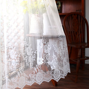 韩式唯美蕾丝隔断帘客厅，卧室落地飘窗落地成品，复古花园窗纱窗帘
