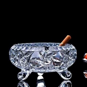 大号玻璃烟灰缸欧式水晶创意时尚个性客厅卧室办公室ktv酒店烟w8