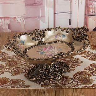 欧式创意干果盘茶几摆件客厅家居奢华软装饰品