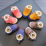 冬季加绒宝宝雪地靴厚防滑男女童棉鞋婴幼儿，保暖地板小鞋子1-3岁4