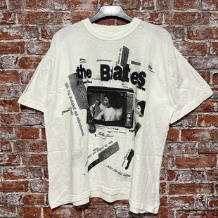 The Bates摇滚乐队美式复古做旧重磅90年代vintage短袖加大码T恤