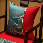 新中式抱枕客厅办公室红木沙发靠背软包床上靠包大号护腰靠垫靠枕
