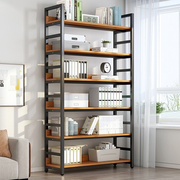 书架落地多层储物架子简易书柜，家用客厅金属收纳靠墙办公室置物架