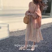 特！不退换！YOYO's韩国温柔圆领麻花针织开衫毛衣小外套女
