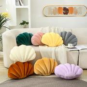 北欧装饰创意氨纶贝壳，抱枕毛绒玩具汽车沙发，靠垫办公室摆件床靠枕