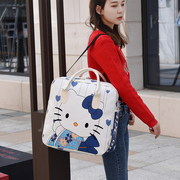 韩版可爱学生防水轻便大容量PU手提旅行包女行李袋单肩短途旅行袋