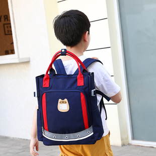 补习袋小学生书包双肩，背包手提儿童补课包手拎学习袋，定制印字logo