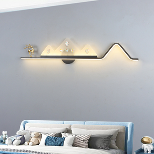 卧室床头长条横款壁灯现代轻奢客厅沙发背景墙创意餐厅墙壁灯