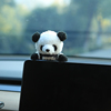 平安喜乐大熊猫汽车中控屏幕摆件车内饰品车载装饰特斯拉公仔玩偶