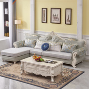 欧式沙发组合客厅整装小户型简约欧式家具，l型贵妃科技绒拆洗沙发