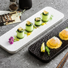 长方形盘子陶瓷高级感家用商用西点甜品餐盘轻奢日式寿司盘ins风