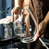 大号创意简约植物水培玻璃器皿，透明花瓶办公室，圆形生态小鱼缸摆件