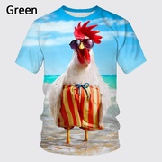卡通鸡印花男士T恤Cartoon chicken digital print men's t-shirt