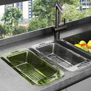 厨房可伸缩洗菜盆沥水，篮家用水果盘水槽滤水篮洗水果碗碟漏水神器