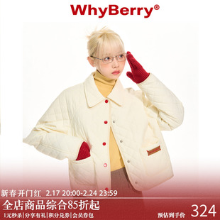 WhyBerry 22AW“空气苏打”薄棉内胆夹棉外套女慵懒感复古棉服