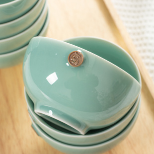 陶瓷碗中式家用米饭碗，单个饭碗创意十二生肖，碗青瓷餐具4.5英寸碗