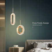 简约卧室吊灯设计感轻奢现代简约床头灯个性创意网红温馨吊线灯具