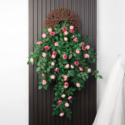 仿真玫瑰假花藤条蔓壁挂，缠绕空调水管道，遮挡装饰客厅吊顶塑料植物