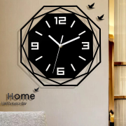 北欧钟表现代简约创意，挂钟装饰客厅家用静音，个性数字免打孔时钟
