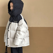 女童羽绒服中长款2023冬季韩版童装中大童白鸭绒保暖连帽外套